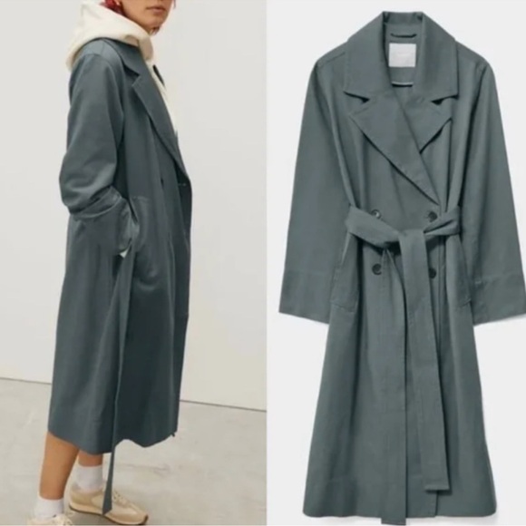 NWT Everlane Drape Trench Coat – Balsam Green (Size M) - Picture 1 of 7